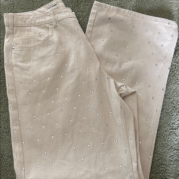 Anthropology Pilcro Sparkle Cream Textured Pants - Picture 6 of 10